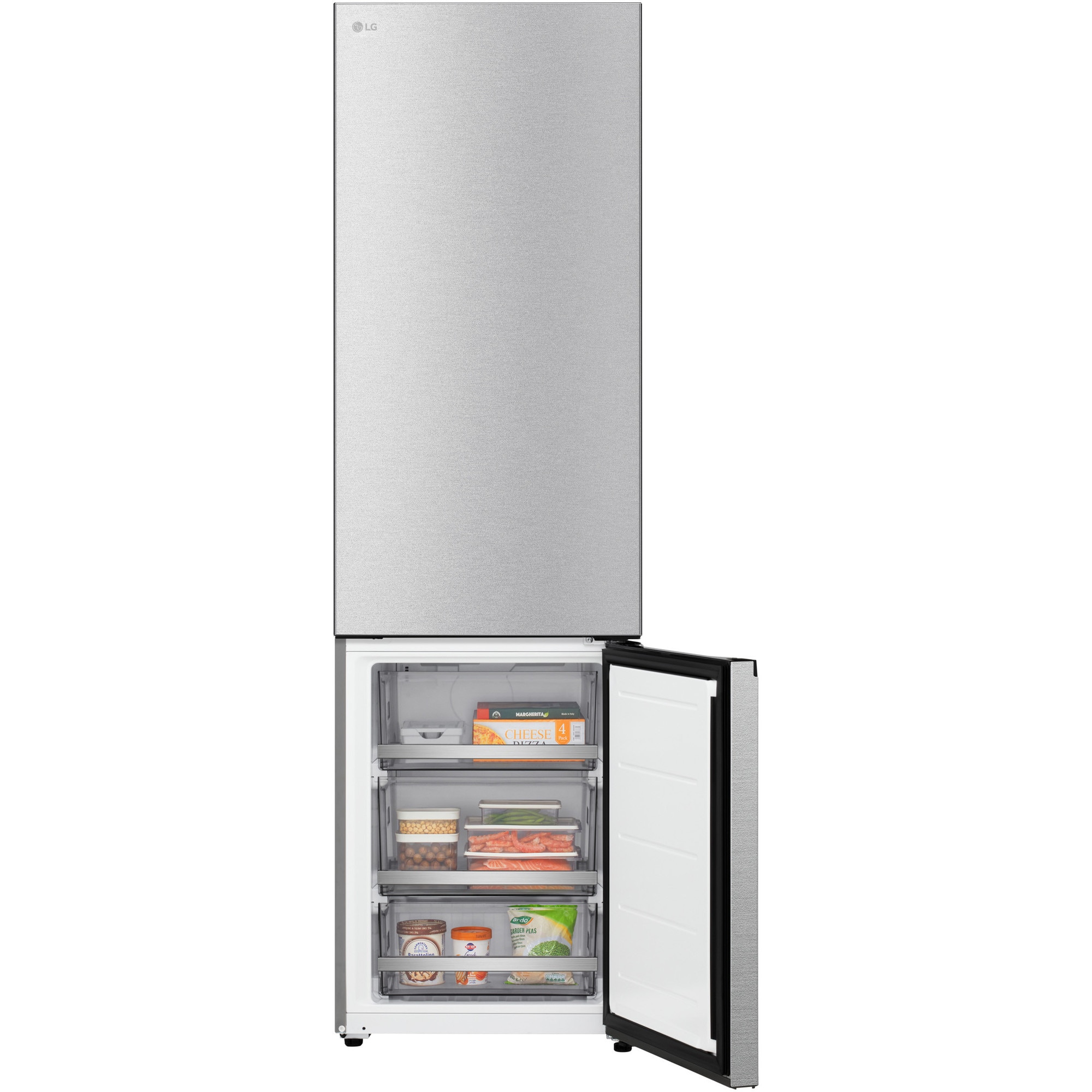 Combină Frigorifică LG, No Frost, 375 L, Wi-Fi, Compresor Smart Inverter, Fresh Converter+Cls A, Argintiu