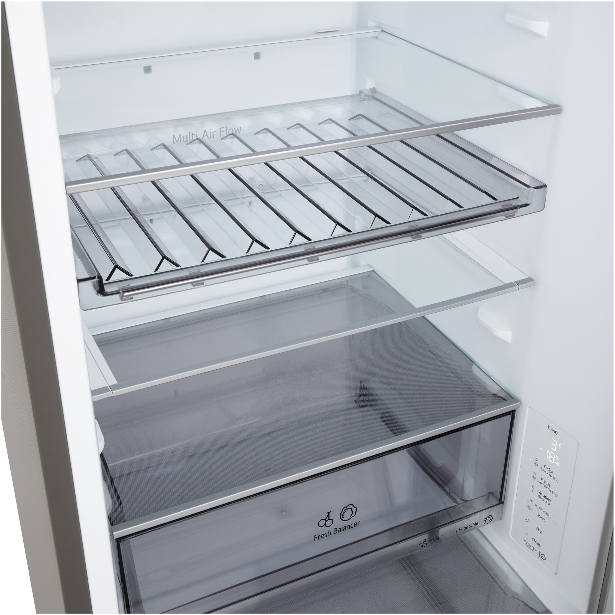 Combina frigorifica LG GBBS312APY, No Frost, 333 l, H 186 cm, Clasa A, Wi-Fi, argintiu