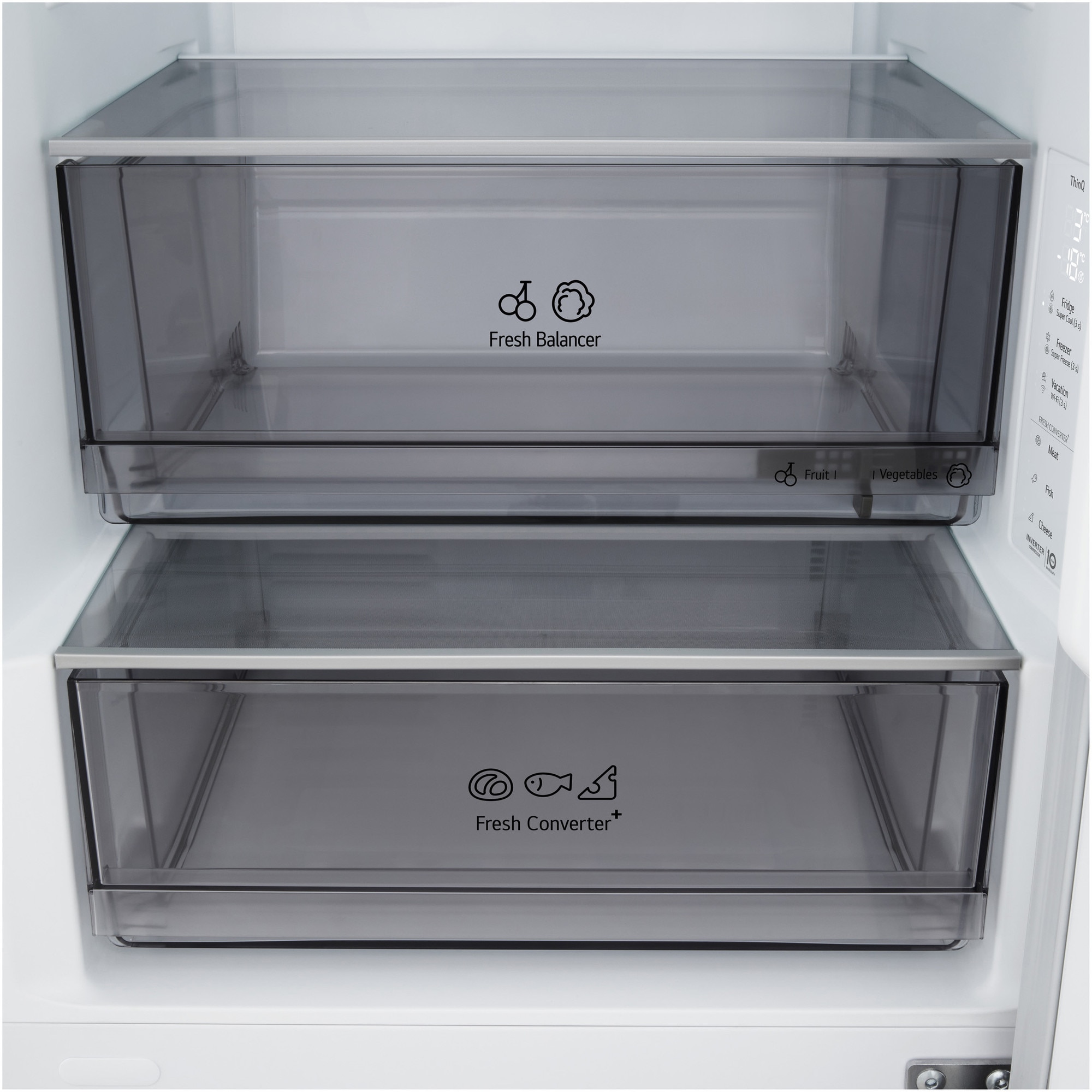 Combina frigorifica LG GBBS312APY, No Frost, 333 l, H 186 cm, Clasa A, Wi-Fi, argintiu