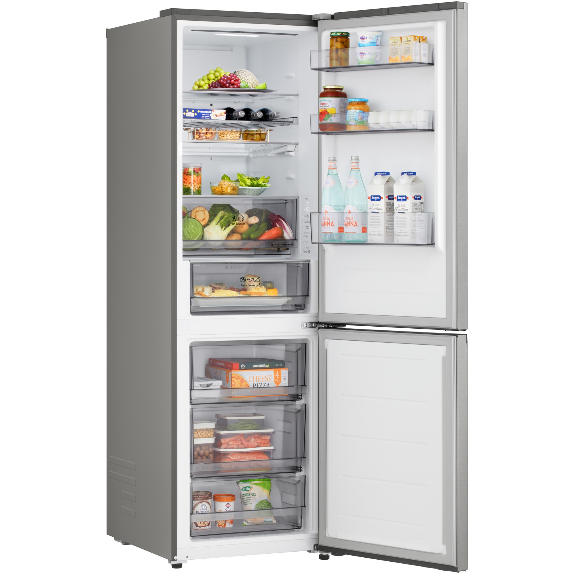 Combina frigorifica LG GBBS312APY, No Frost, 333 l, H 186 cm, Clasa A, Wi-Fi, argintiu