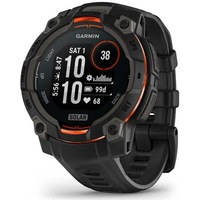 Smartwatch Garmin Instinct 3, 45mm, Solar, GPS, Android/iOS, Negru, curea silicon neagra