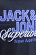 Jack & Jones, Tricou din bumbac organic cu imprimeu logo, Bleumarin