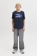 Jack & Jones, Tricou din bumbac organic cu imprimeu logo, Bleumarin