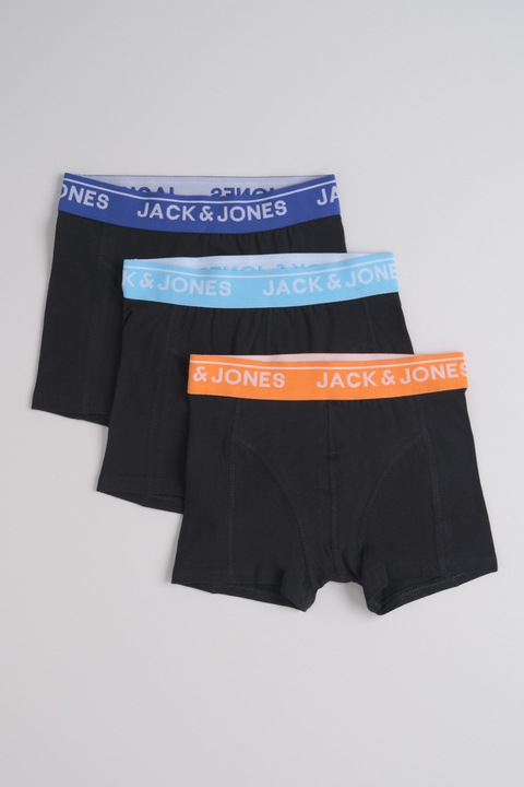 Jack & Jones, Organikuspamut tartalmú boxer szett - 3 db, Fekete