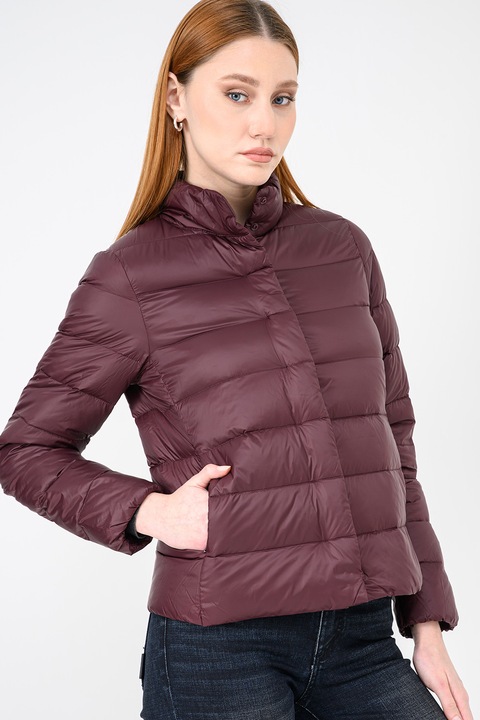 Only, Geaca matlasata cu buzunare laterale, Visiniu