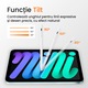 Stylus Pen Neez Pencil®️, pentru tableta iPad Apple 2018-2026, Alternativa Apple Pencil, Pen iPad, Pix cu Palm Rejection, Tilt, Magnetic, Fast Charge USB-C, Autonomie 12 ore, Fara Lag, Penite Anti-Zgarieturi, Aluminiu, Alb
