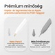 Érintőceruza Neez Pencil iPad (2018–2026), Apple Pencil alternatíva, Palm Rejection, Dőlésérzékelés, Mágneses rögzítés, USB-C gyorstöltés (27 perc), 12 óra üzemidő, késleltetés nélkül, POM csere hegyek, alumínium ház, Fehér