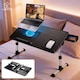 Masa Pliabila pentru Laptop cu Cooler Elindor® Suport Inaltime Reglabila pe 5 Niveluri, Unghi Ajustabil, Antiderapanta, Birou Portabil cu Sertar de Depozitare si Suport pentru Mouse, Utilizare in Orice Loc, Ideala la Munca sau Mic Dejun la Pat, Negru