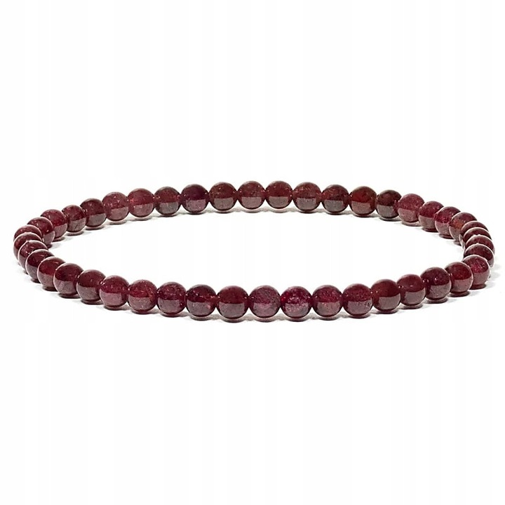 Bratara din granat natural, Phoenix, bordo inchis, elastica, 0.4 cm