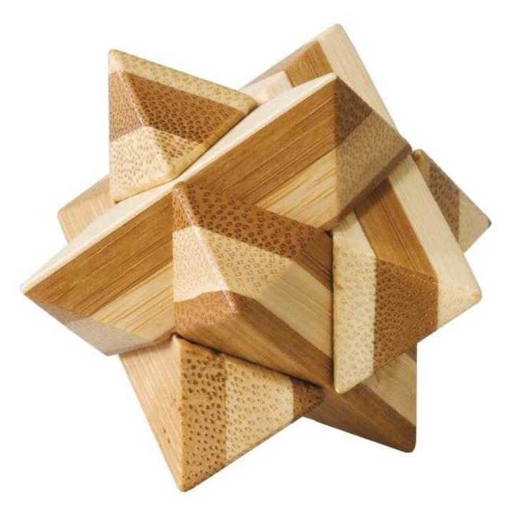 Joc logic IQ 3D Puzzle in cutie metalica Star, Fridolin