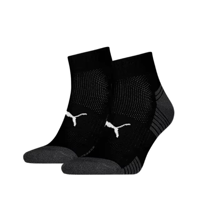 Чорапи Puma за мъже, puma unisex sport cushioned quarter 2p, 938903-02, 35-38 INTL, Черен