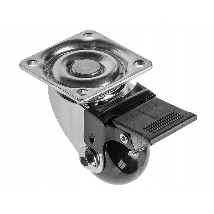 Roti pentru mobilier, GTV Brazilia, 35mm, negru, cu frana, set