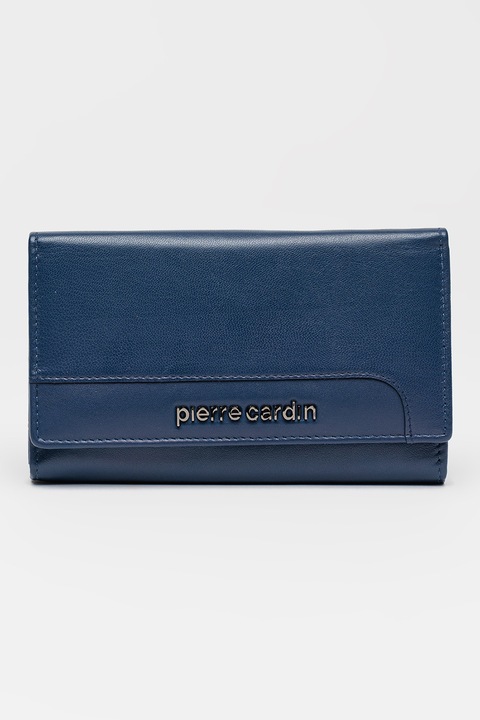 Pierre Cardin, Portofel de piele cu clapa, Petrol