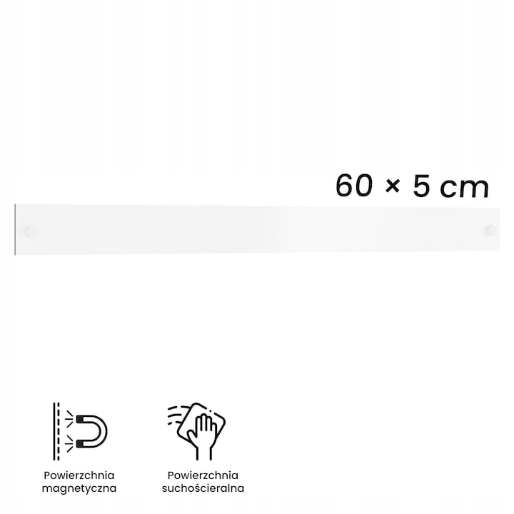 Tabla magnetică Allboards SLIMboard, dublă față, albă, 60x5 cm - eMAG.ro
