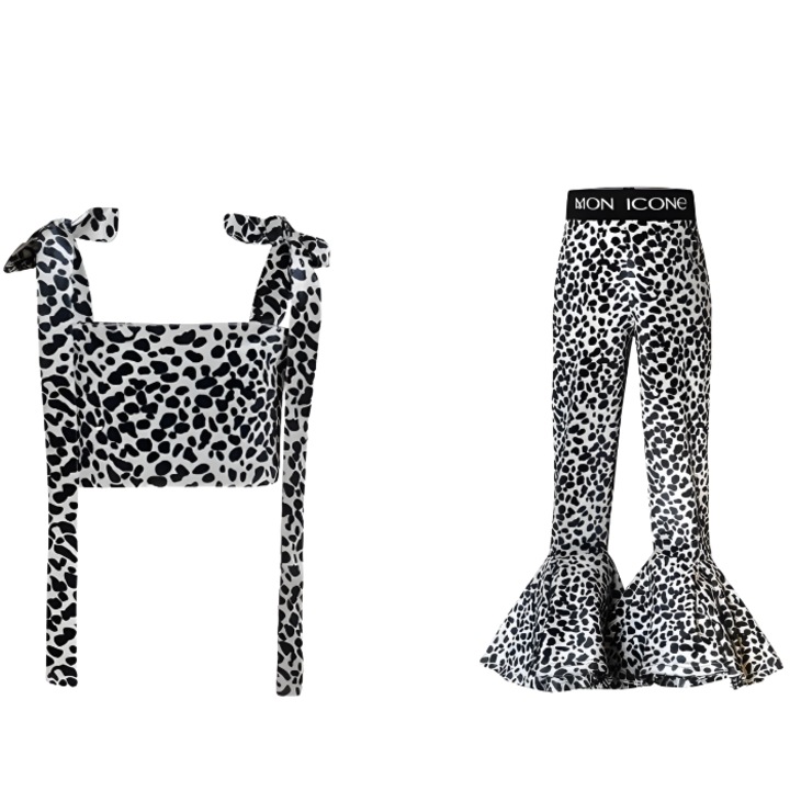 Mon Icone -exclusiv in Romania- Set Dalmatian pentru fete – Bluza + Pantaloni, fabricat in Turcia