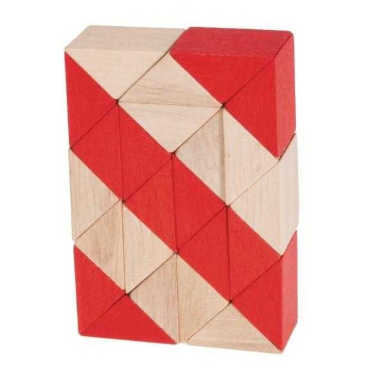 Joc logic IQ 3D Puzzle Sarpe natur-rosu, Fridolin