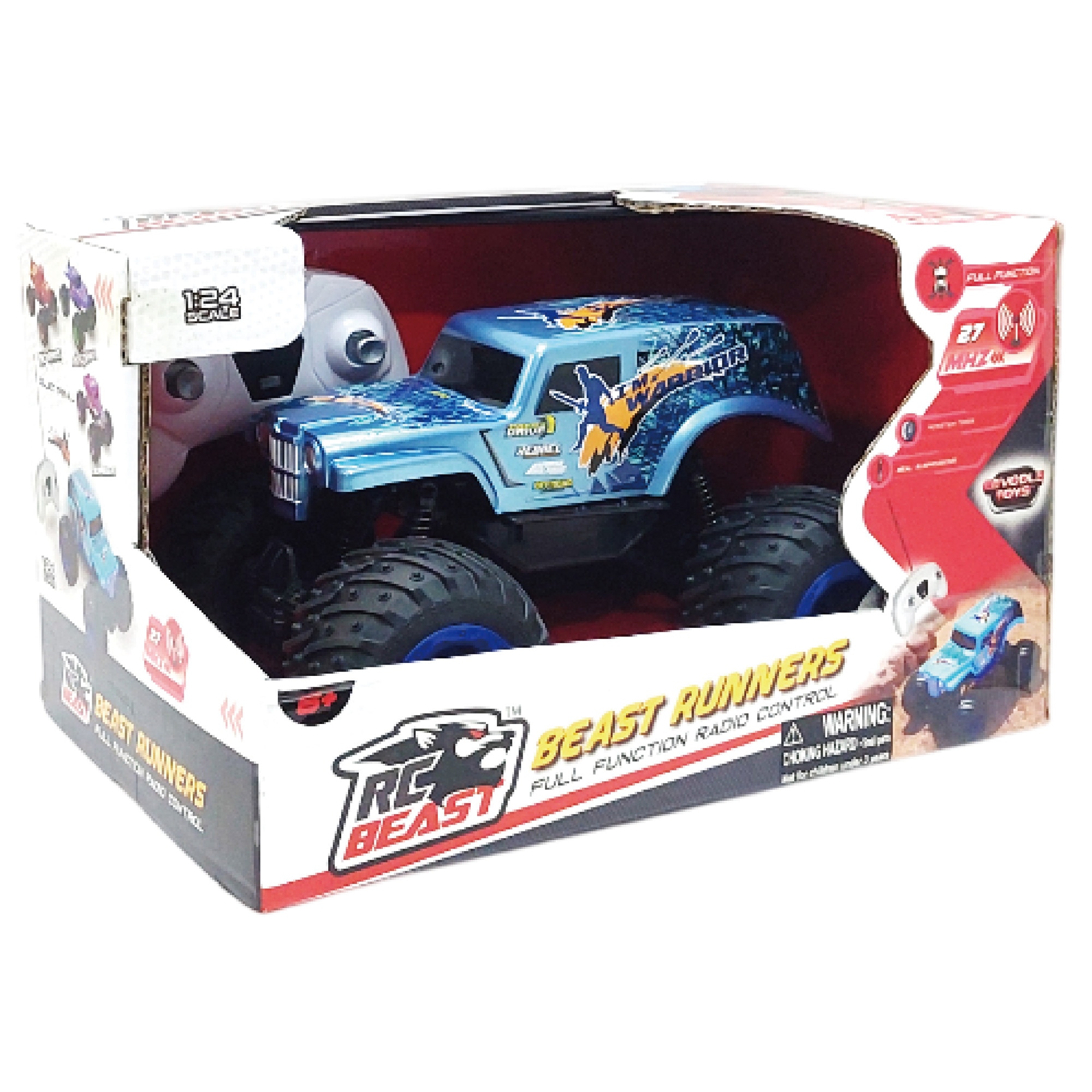 Masinuta RC Cevodle Toys - Beast Runners, albastra, 1:24