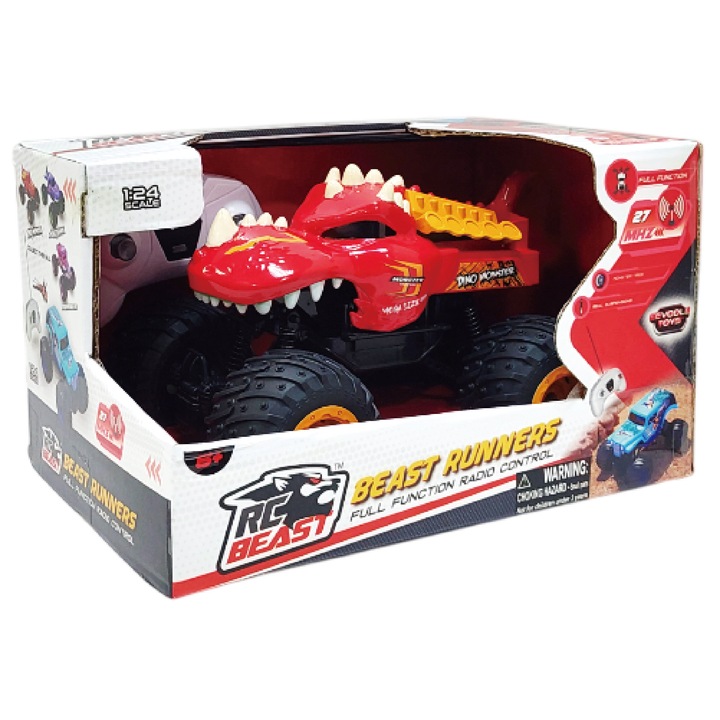 Masinuta RC Cevodle Toys - Beast Runners, rosu, 1:24