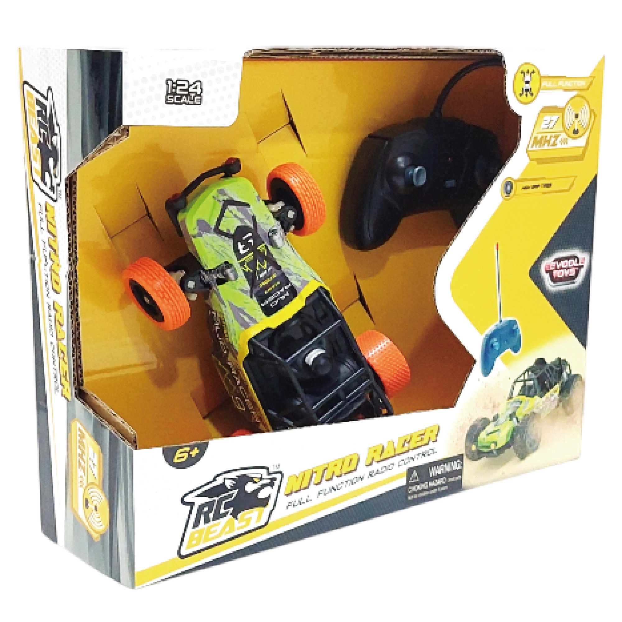 Masinuta RC Cevodle Toys - Nitro Racer, verde, 1:24