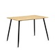 Masa Kiwari® Brik, MDF si Metal, Stil Contemporan, 110×70×75 cm, Lemn Natural & Negru