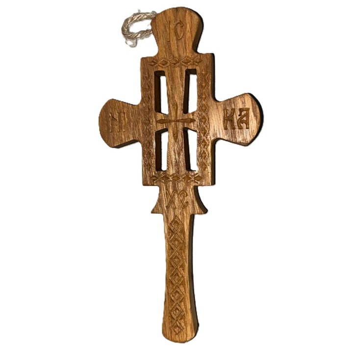 Cruce din lemn masiv, 25x12cm, maro, 066G1V1