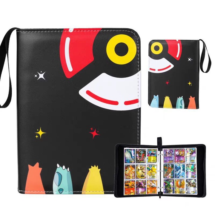 Album de colectie pentru carti, 4 compartimente, 50 pagini, capacitate 400 carti, impermeabil, A8