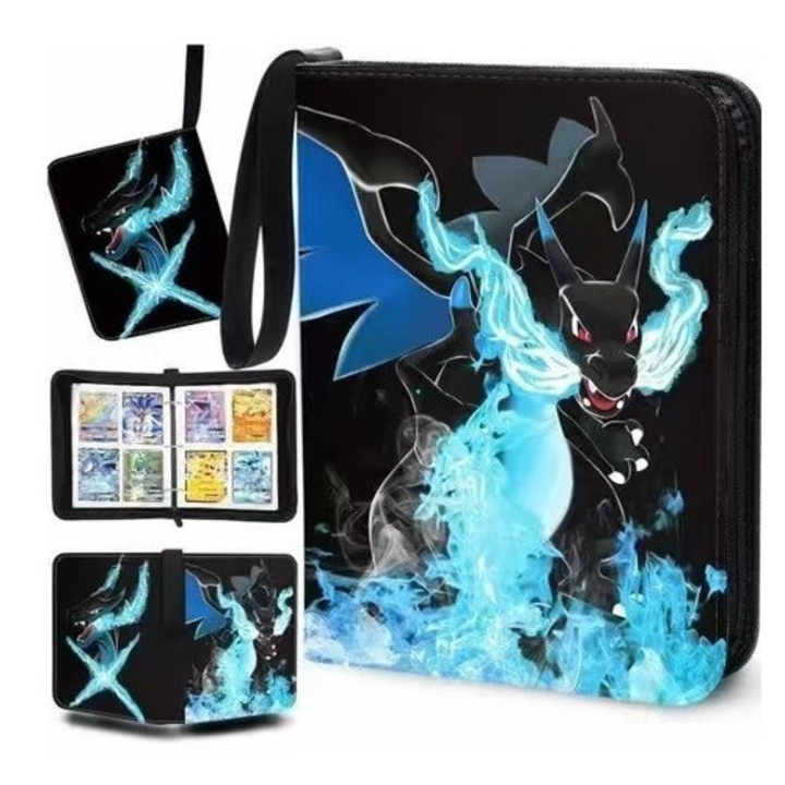 Колекционерски албум за карти, 4 отделения, 50 страници, капацитет 400 карти, водоустойчив