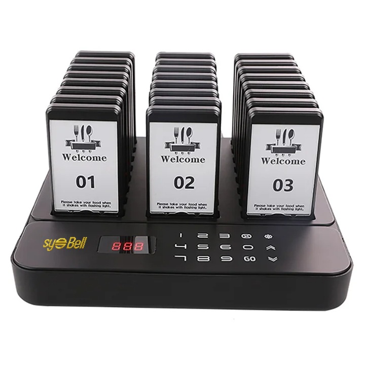 SysBell WSP1X24 Kit Pagere cu 24 Canale pentru Restaurante, Fast-food, Cafenele, Sistem Avansat de Apelare fara Fir