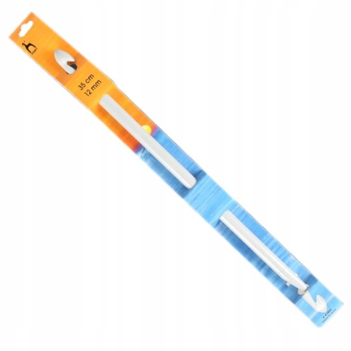 Crosetă Tunisiană Dublă Pony 12 mm, 35 cm, cu cârlig pe ambele capete