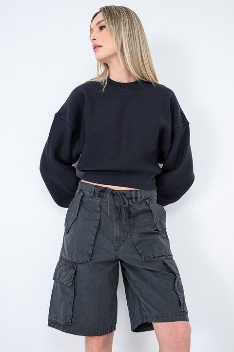 AGOLDE, Bluza crop de trening Kit, Negru