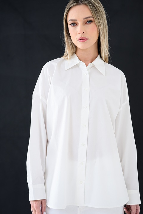 AGOLDE, Camasa lejera de bumbac Roux, Alb