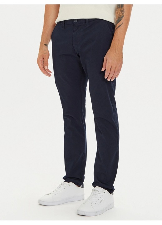 s.Oliver, Pantaloni chino, Austin, barbati, cu talie medie si croiala Slim Fit, Bleumarin inchis