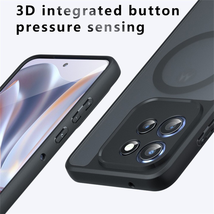 Калъф, съвместим с Motorola Edge 50 Neo / Edge 60 Neo / Motorola ThinkPhone 25, Tim, матирано черно