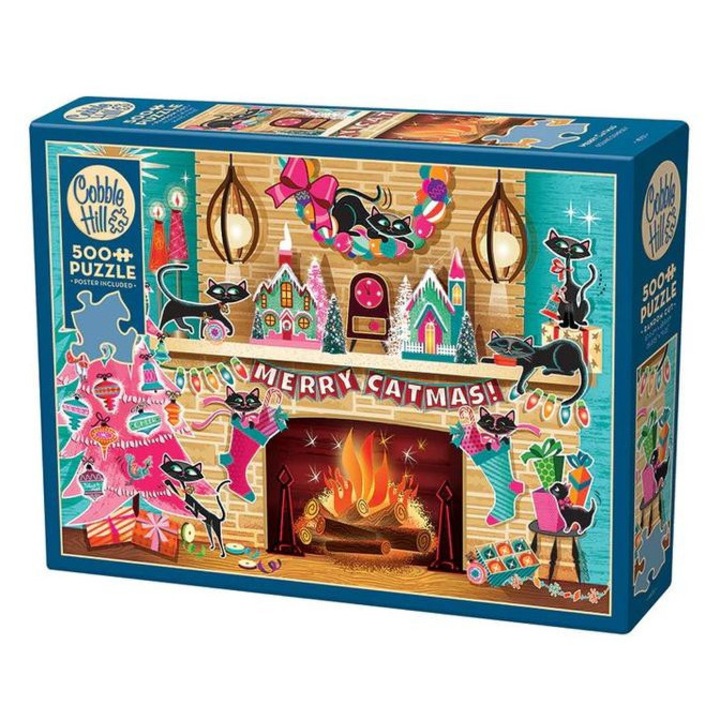 Cobble Hill 500 db-os puzzle - Merry Catmas (45131)