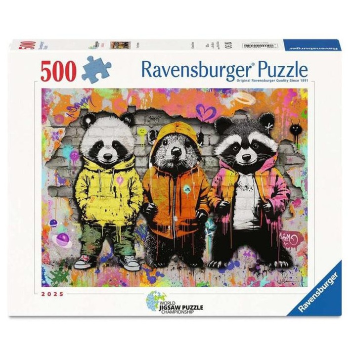 Ravensburger 500 части пъзел - World Jigsaw Puzzle Championship - Космати приятели (12001705)