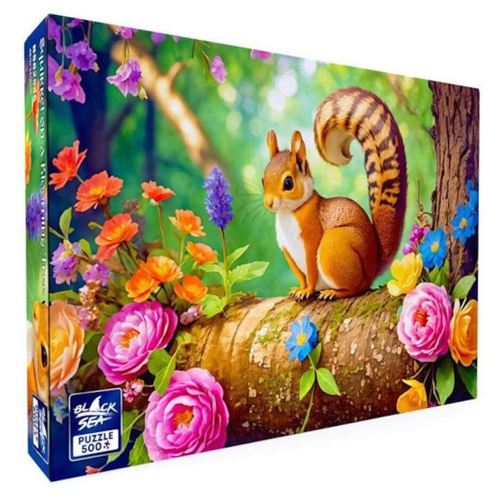 Black Sea 500 db-os puzzle - Squirrel on a Blooming Tree (BS82546)