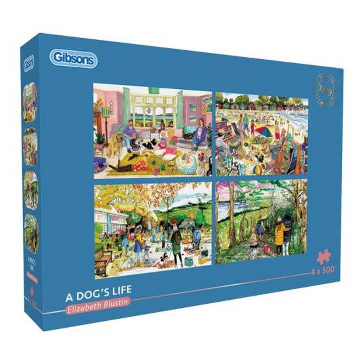 Gibsons 4x500 db-os puzzle - A Dogs Life (5065)