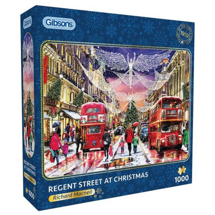 Gibsons 1000 db-os puzzle - Regent Street at Christmas (6418)