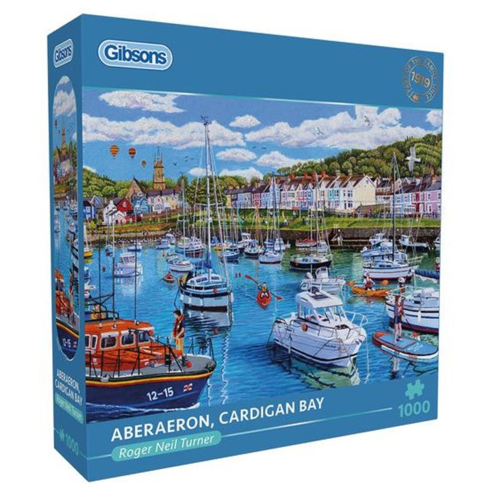 Gibsons 1000 db-os puzzle - Aberaeron, Cardigan Bay (6444)