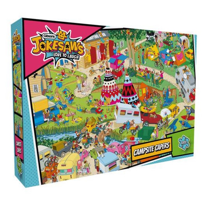 Gibsons 1000 db-os puzzle - Jokesaws - Campsite Capers (7159)
