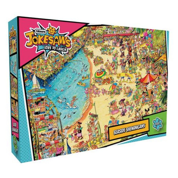 Gibsons 1000 db-os puzzle - Jokesaws - Seaside Shenanigans (7144)