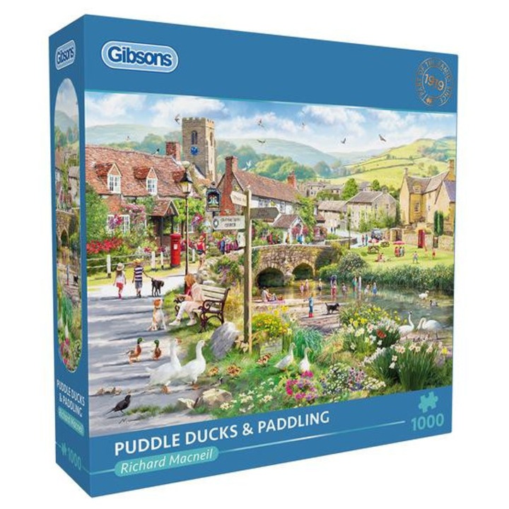 Gibsons 1000 db-os puzzle - Puddle Ducks and Paddling (6433)