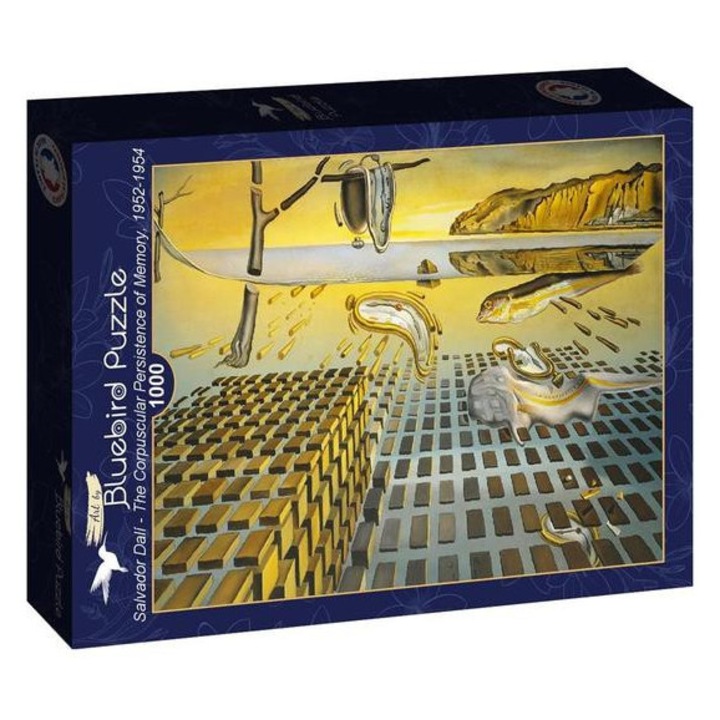 Пъзел Bluebird 1000 части - Корпускулярното постоянство на паметта, Салвадор Дали, 1952-1954 (60330)