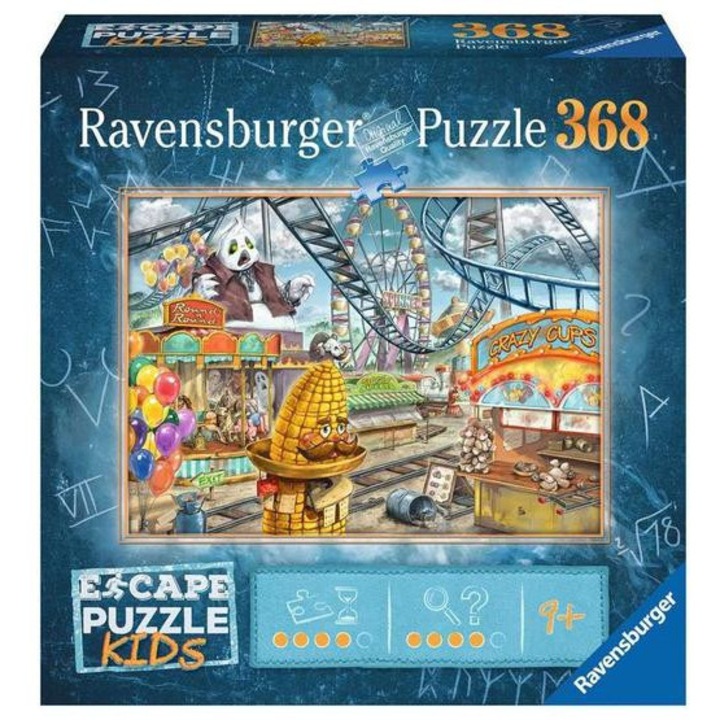 Ravensburger 368 piese Escape KIDS puzzle - Parc de distracții clasic (12936)