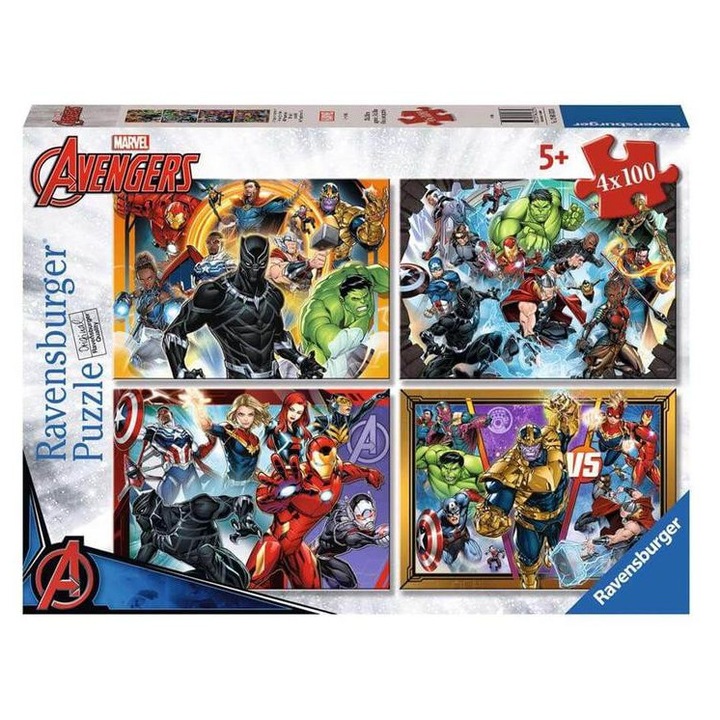 Ravensburger 4 x 100 piese puzzle - Avengers (12004033)