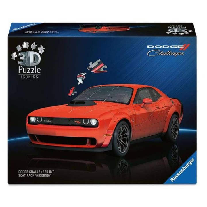 Ravensburger Iconics 167 db-os 3D puzzle - Dodge Challanger (12008036)