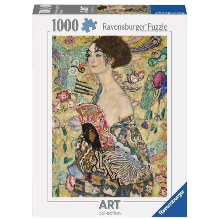 Ravensburger 1000 db-os puzzle - Art Collection - Hölgy legyezővel, Gustav Klimt (12001132)