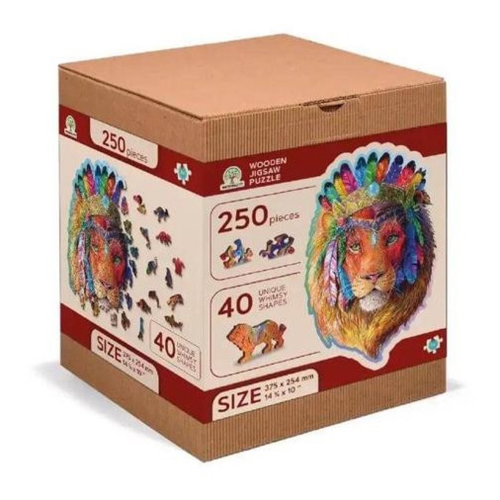 Wooden City 250 db-os fa puzzle - Misztikus oroszlán (NB0095-L)