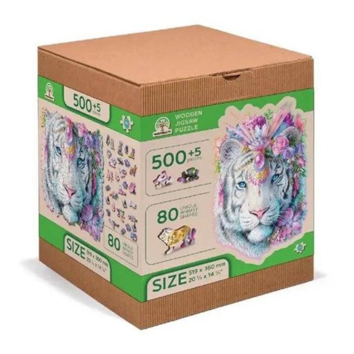 Wooden City 505 db-os fa puzzle - Misztikus tigris (NB0096-XL)