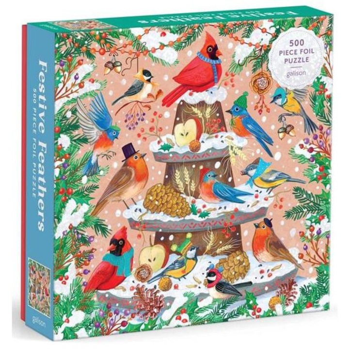 Galison 500 db-os Fóliás puzzle - Festive Feathers (85573)
